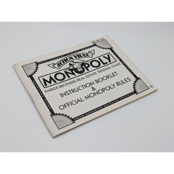 Monopoly (Nintendo Nes, 1991) Manual Booklet Only Parker Bros - Picture 3 of 6